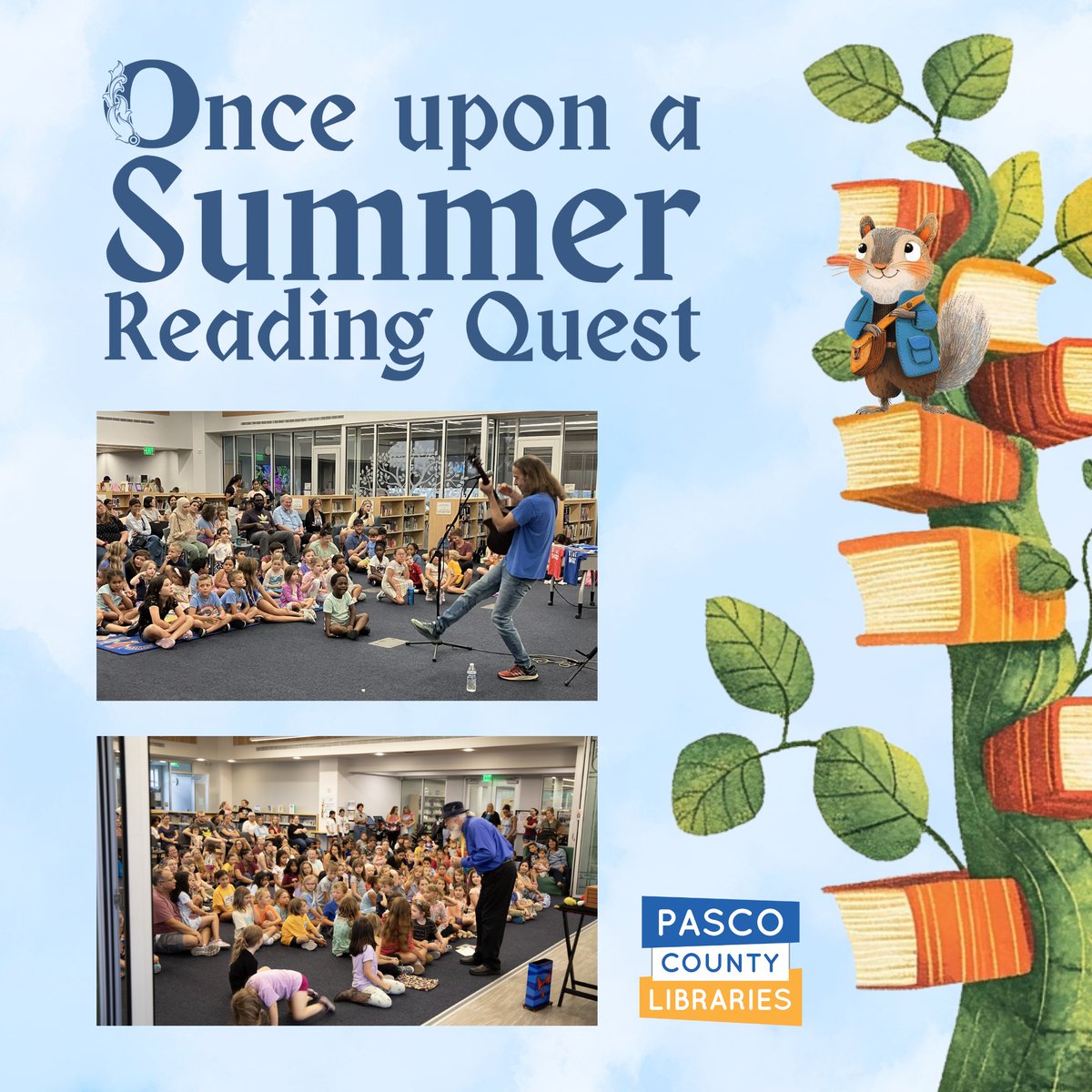 PascoLibraries's tweet image. We&apos;re still buzzing with excitement looking back on all the amazing memories from this year’s Summer Reading Quest! 🤩📚 We also surpassed our goal of 1.1 million reading minutes logged on Beanstack. Thanks to everyone who joined the quest and made this summer extra special.