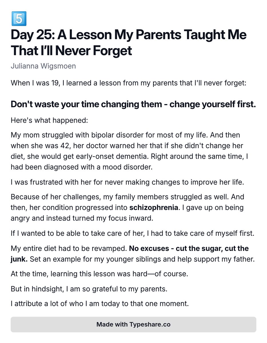Day 25: A Lesson My Parents Taught Me That I’ll Never Forget