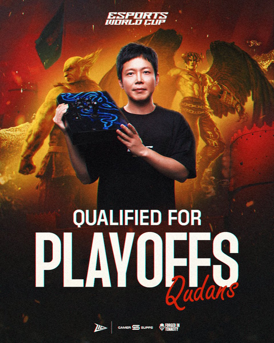 Z10esports's tweet photo. QUDANS ADVANCES TO #EWC PLAY-OFFS! 🏆

He is one of the TOP8 players at #EWC2025 now!

#EWC #EWC2025 #Z10EWC #EWCNews #QUDANS #TEKKEN8 https://t.co/VmGfbgHdNR