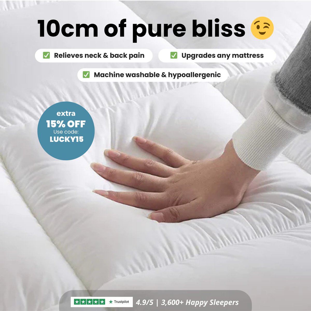 Selling a "boring" product?

Make the copy a bit cheeky 

Here's an ad we made for Cloud Topper that does just enough to get attention but still sell