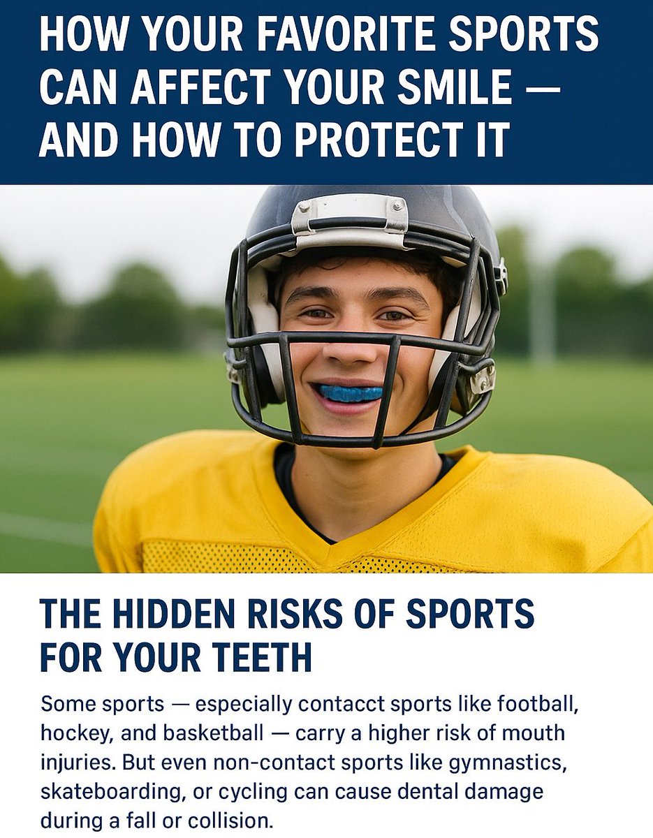 Your favorite sport shouldn’t put your teeth at risk! Learn how to protect your smile — especially if you have braces. 🦷💪
✅ Prevent injuries ✅ Protect braces ✅ Stay game-ready
 📅 Free Consults Available
🔗 Read more: greatsmileforyou.com/sports-smile