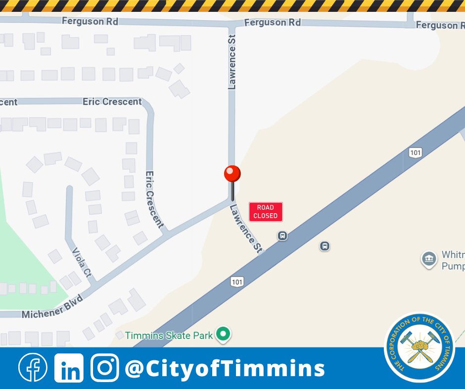 Starting Monday, the small section of Lawrence St. between Michener Blvd. and Hwy 101 E. will be closed. Contractors will be excavating for in-ground services. We expect the closure to take approximately 2 weeks.
Traffic on Hwy 101 E. will not be impacted.