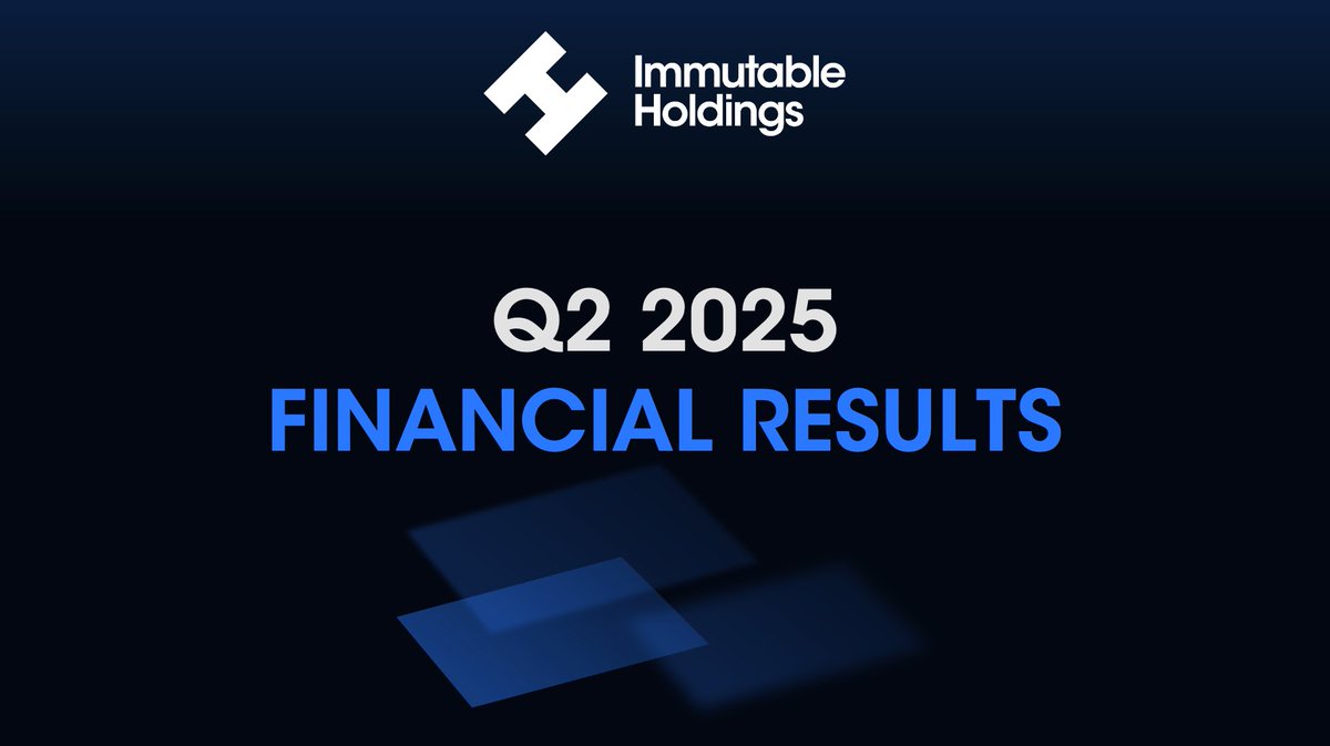 Immutable Holdings $HOLD has filed its Q2 2025 interim financials. You can view them on SEDAR+ under our company profile (search: "Immutable Holdings")
sedarplus.ca