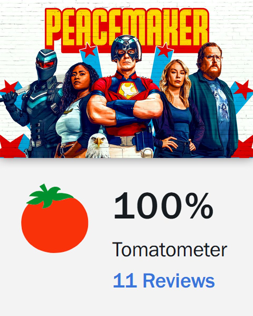 Peacemaker Season 2 currently has a 100% critic approval rating after 11 reviews on Rotten Tomatoes!