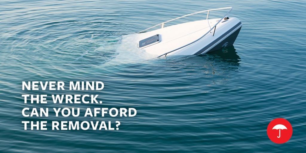 Don't get shipwrecked. Make sure your boat insurance covers wreck removal for all of boat life's unpredictable moments. tkpl.us/pf89i