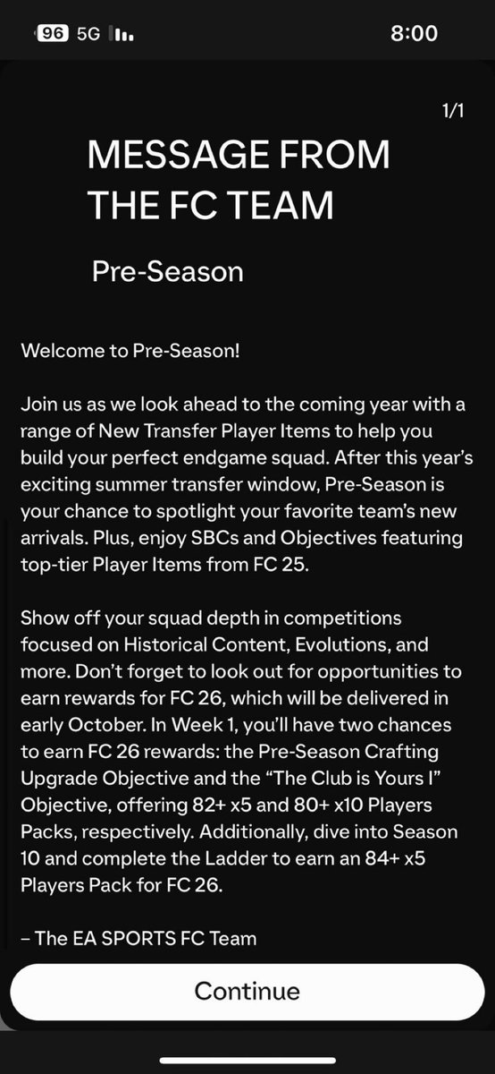 🚨🚨 — اذا سويت مهام الكرافتنق والسيزن بتتحصل على هذي البكجات ب FC26

— 5 لاعبين +82
— 10 لاعبين +80
— خمس لاعبين +84 

🔥🔥🔥🔥