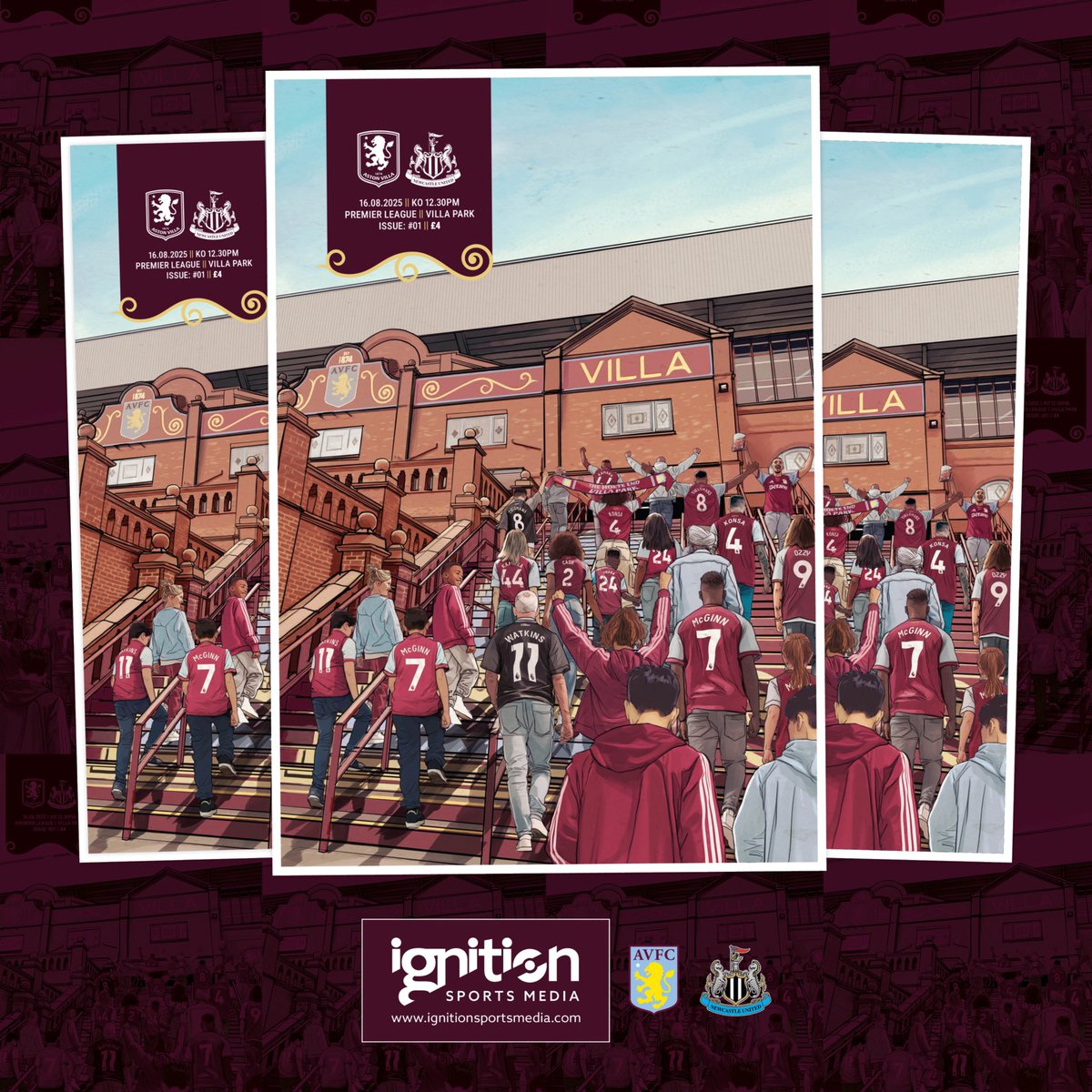 Aston Villa return to Premier League action against Newcastle United this Saturday with a new-look ’News &amp; Record’ packed with exclusive interviews from John McGinn, Tyrone Minds and Lucas Digne. Reserve your copy at  ignitionsportsmedia.com/products/aston…
<a href="/AVFCOfficial/">Aston Villa</a> <a href="/NUFC/">Newcastle United</a> <a href="/premierleague/">Premier League</a>