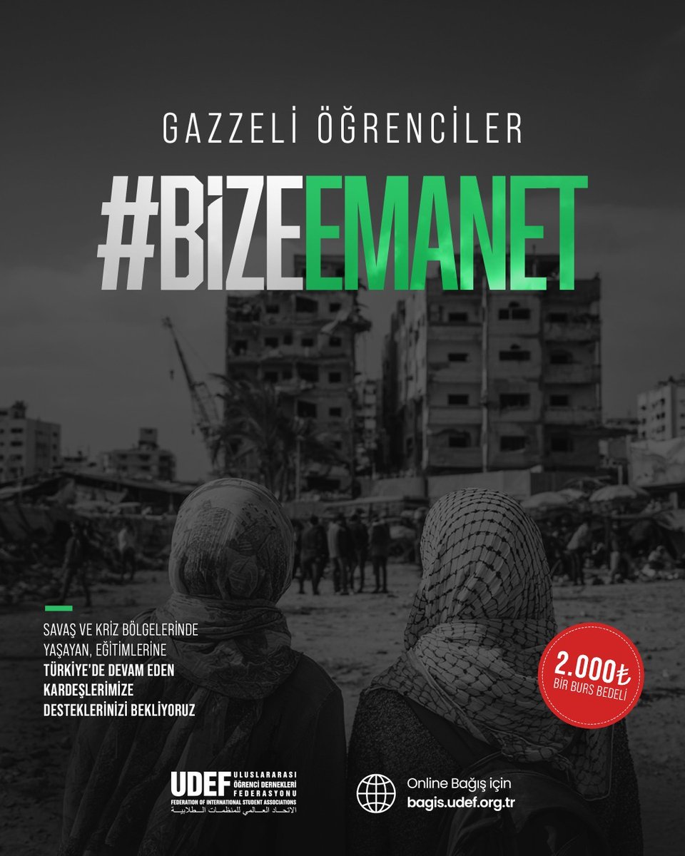 ikidogu_ikibati's tweet photo. Zorluklarla dolu bir hayatın ortasında, Türkiye’de eğitim alan Gazzeli öğrencilerimiz #BizeEmanet

Bir Burs Bedeli 👉 2000₺
TR400020900000381410000073
🔗 https://t.co/XQNGNmnVbe

@udeforgtr https://t.co/ApeznI6NgX