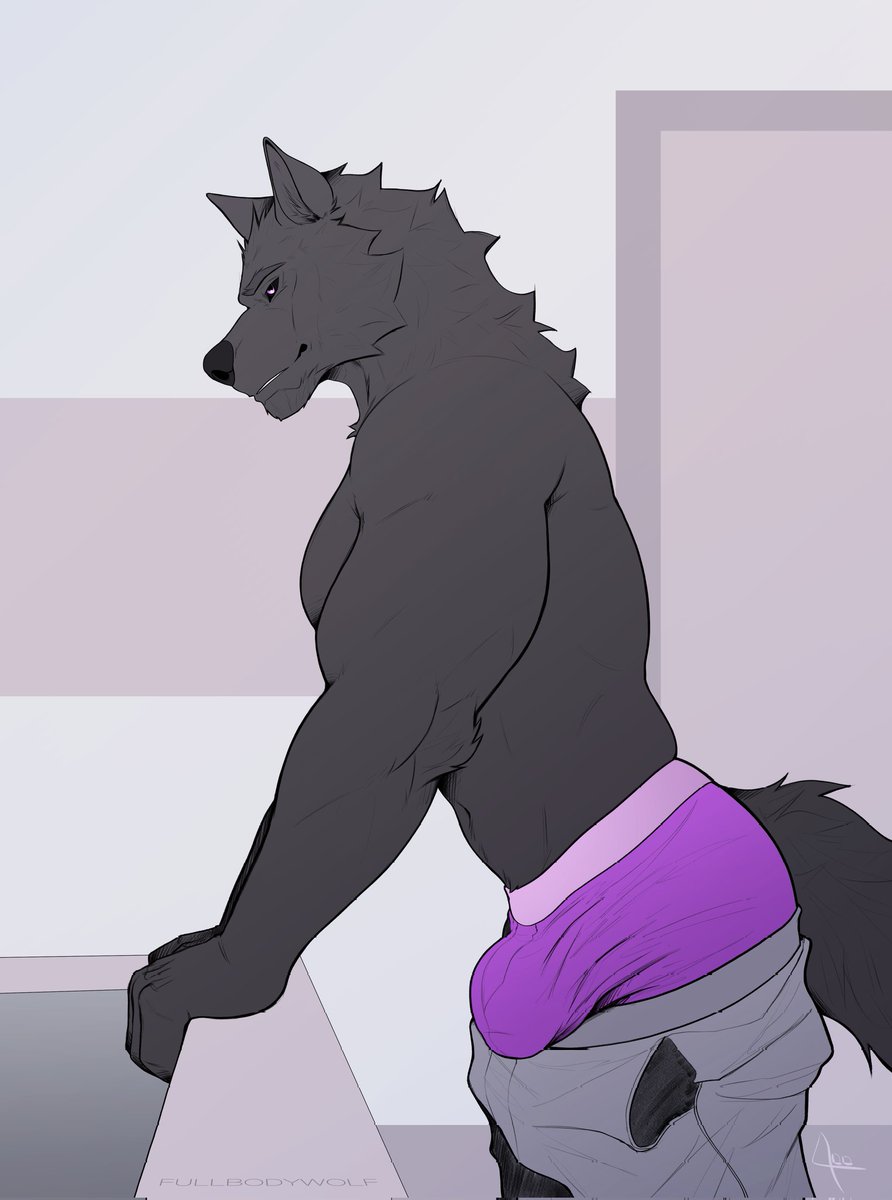 Your werewolf boyfriend spots you from the upstairs balcony