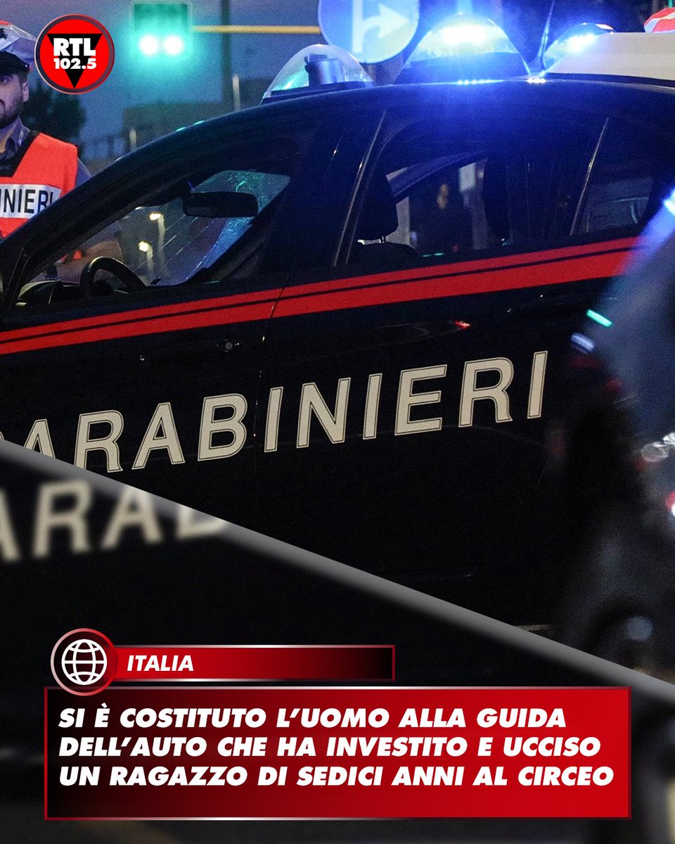 rtl1025's tweet photo. ⚫ Si è costituito l’uomo alla guida dell’auto che la scorsa notte ha investito tre ragazzi lungo la strada tra San Felice #Circeo e #Terracina, in provincia di Latina, causando la #morte di un sedicenne. Il responsabile, un 49enne, si è presentato alle autorità dopo ore di fuga.

📸 Ansa/Giuseppe Lami