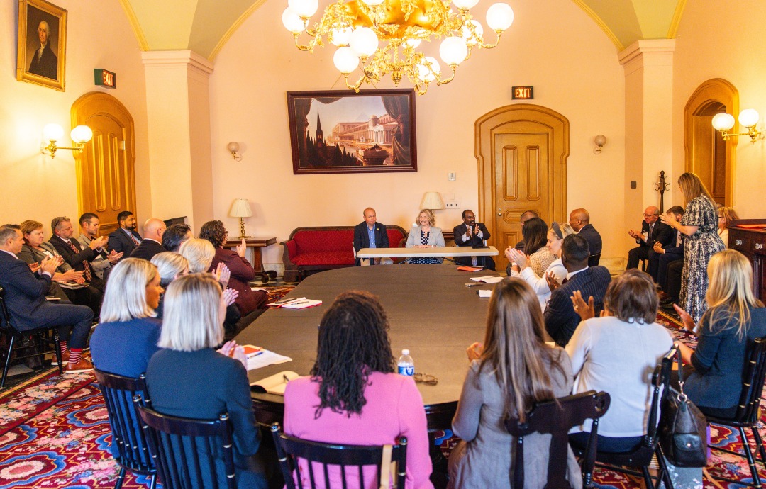 Today at the <a href="/OhioStatehouse/">Ohio Statehouse</a>, <a href="/OH_OBM_Director/">Kim Murnieks - OBM Director</a> Kim Murnieks served on a Panel entitled Ohio’s Biennial Budget: Revenues, Expenditures, and Legislative Realities; on behalf of <a href="/LeadershipOH/">Leadership Ohio</a> with State Senators Andrew O. Brenner (Delaware) and Hearcel F. Craig (Columbus)!