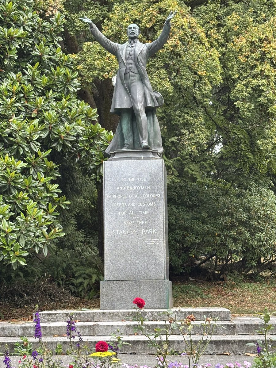 Yesterday we walked around Stanley Park. 

It was a beautiful day for a walk. We walked the Seawall, saw the totem poles (which are replicas because of deterioration but spectacular to view), and beautiful trees — red cedars, firs, and spruces — some over 600 years old.