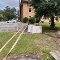 CCFR_GA's tweet image. Firehouse 11 and 18 crews have been training on fire protection systems in Woodbine government buildings. Continuous practice keeps skills sharp and ensures they are always ready to protect our community. Great work!