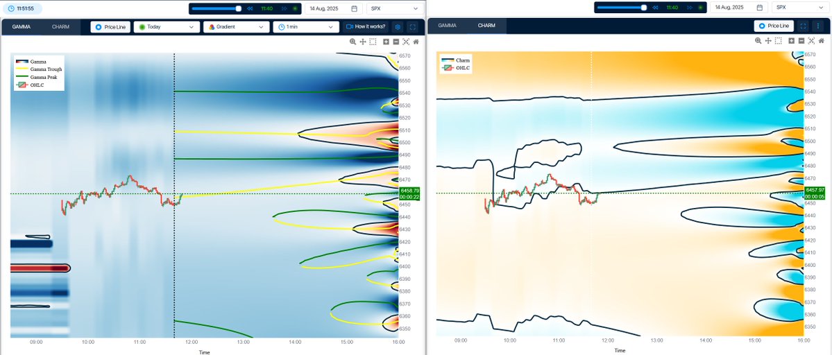 Robert P. Balan (@robertpbalan1) on Twitter photo Predictive Analytic Models (PAM)
Robert P. Balan
Aug 14, 2025 5:51 PM
August 14: SPX GAMMA CHARM SURFACE ANALYSIS
Current Setup (SPX at 6451.82)
All Eyes On That 6440 Strike -- THAT Is Our Trapdoor
(Source: <a href="/OptionsDepth/">OptionsDepth</a>)
BELOW 6440 (The Trap Springs):
Dealers flip to SHORT Predictive Analytic Models (PAM)
Robert P. Balan
Aug 14, 2025 5:51 PM
August 14: SPX GAMMA CHARM SURFACE ANALYSIS
Current Setup (SPX at 6451.82)
All Eyes On That 6440 Strike -- THAT Is Our Trapdoor
(Source: <a href="/OptionsDepth/">OptionsDepth</a>)
BELOW 6440 (The Trap Springs):
Dealers flip to SHORT