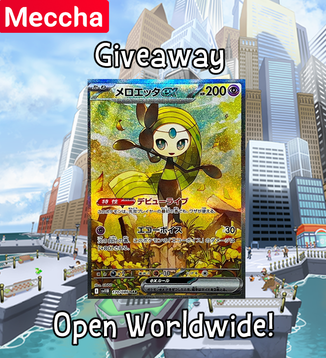 pkmnMusicImages's tweet image. One lucky winner will win this amazing Meloetta Card!

To enter the giveaway:
🎵 Follow both @pkmnMusicImages and @mecchaJP
🎵 Like, retweet and tag a friend!
🎵 Leave a comment on who is your favorite musical Pokemon (optional)!

Giveaway ends on August 24, 11:59 PM GMT+ 8!