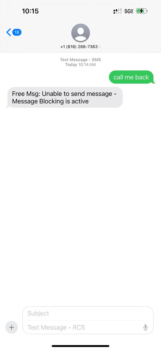 JustinTBonney's tweet photo. @TMobile all my messages that are going out via text are getting a send block.
I don’t spam I don’t do text blasting from this number. I’ve already talked to Apple Support to see if there was a spam block and there isn’t. https://t.co/d5eYVQK7sG