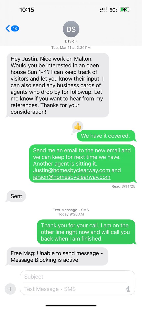 JustinTBonney's tweet photo. @TMobile all my messages that are going out via text are getting a send block.
I don’t spam I don’t do text blasting from this number. I’ve already talked to Apple Support to see if there was a spam block and there isn’t. https://t.co/d5eYVQK7sG