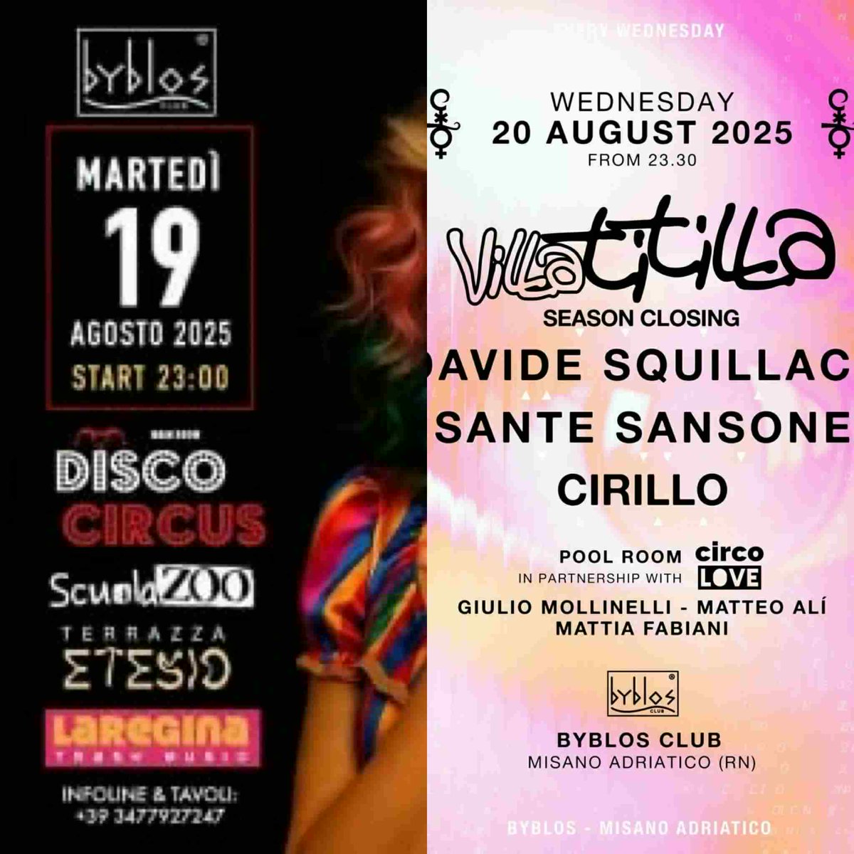 linodelbianco's tweet photo. 19-20 Agosto Byblos
Ticket, tavolo 3394339511 Lino https://t.co/BzkDwojLoS
#Zazzaroni #Sinner #Fedez #laforzadiunadonna #briciole #AlaskaSummit #VaticanNews #David #Pensare #Pace #BuonFerragosto #KoneIN #15agosto #Frattesi #CCCP #Lavrov #Sancho #Assunta #Maria #Rovelli #Fermi https://t.co/PZ4nMmcbqO