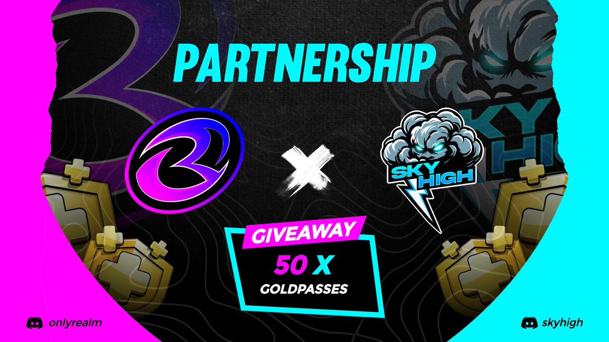 Sky High (@skyhighclash) on Twitter photo ๐จ MEGA GIVEAWAY ALERT ๐จ
The BIGGEST giveaway in Clash history is HERE! โก
Not 1โฆ not 2โฆ not 3โฆ but 50 GOLD PASSES up for grabs! ๐
Weโve joined forces with <a href="/OnlyRealmFamily/">Only Realm</a> for some HUGE things ahead!
To celebrate:
๐ 25 passes on Sky Highโs Twitter
๐ 25 passes on Realmโs ๐จ MEGA GIVEAWAY ALERT ๐จ
The BIGGEST giveaway in Clash history is HERE! โก
Not 1โฆ not 2โฆ not 3โฆ but 50 GOLD PASSES up for grabs! ๐
Weโve joined forces with <a href="/OnlyRealmFamily/">Only Realm</a> for some HUGE things ahead!
To celebrate:
๐ 25 passes on Sky Highโs Twitter
๐ 25 passes on Realmโs