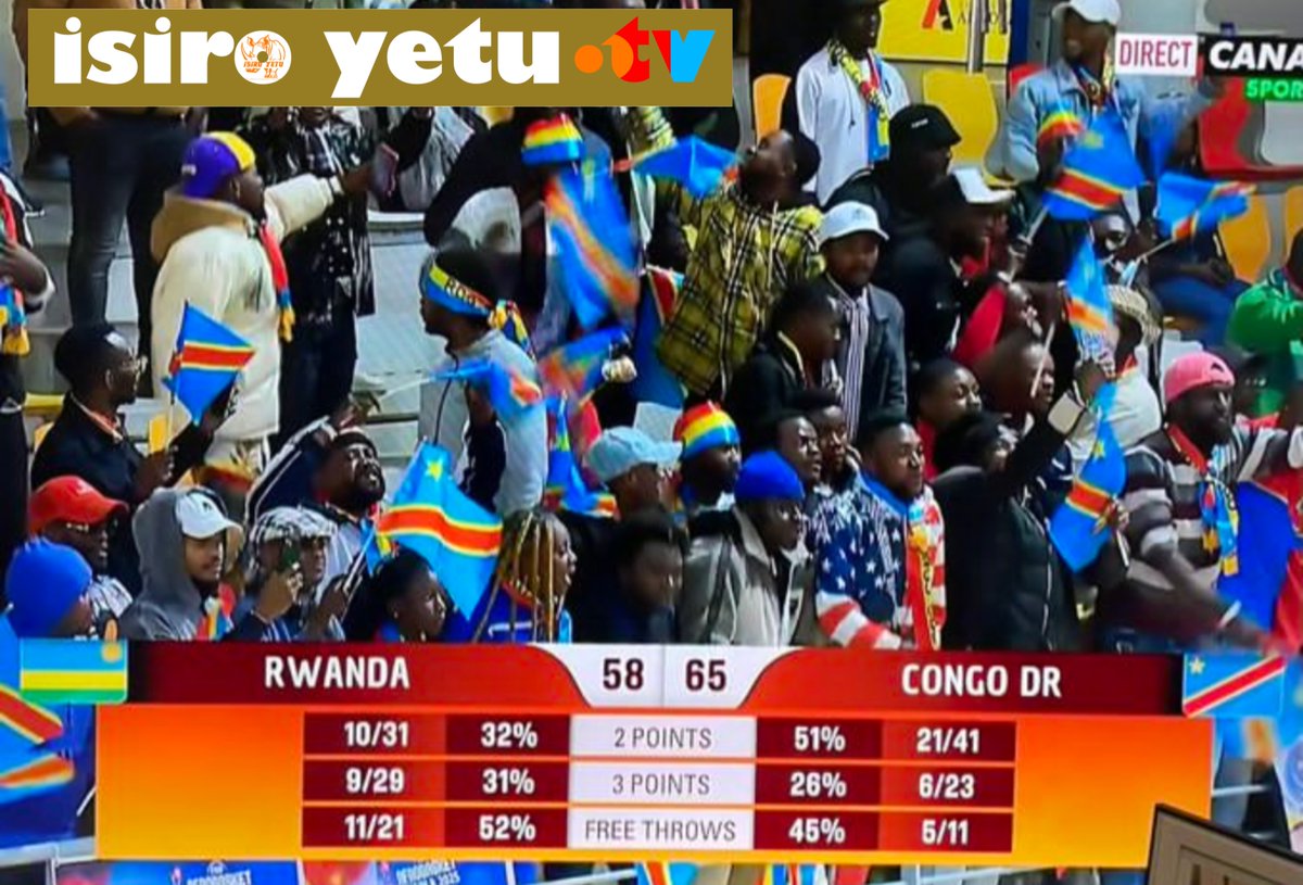 Isiro Yetu (@isiroyetu) on Twitter photo #Afrobasket2025 : Après une entrée ratée contre le Cap Vert 66-75, l'équipe basket de la RDC s'est rattrapée cet après-midi en corrigeant le Rwanda 58-65 pour le compte de la deuxième journée d'<a href="/AfroBasket/">FIBA #AfroBasket</a>. La RDC devra battre la Côte d'Ivoire ce dimanche pour une qualif directe. #Afrobasket2025 : Après une entrée ratée contre le Cap Vert 66-75, l'équipe basket de la RDC s'est rattrapée cet après-midi en corrigeant le Rwanda 58-65 pour le compte de la deuxième journée d'<a href="/AfroBasket/">FIBA #AfroBasket</a>. La RDC devra battre la Côte d'Ivoire ce dimanche pour une qualif directe.