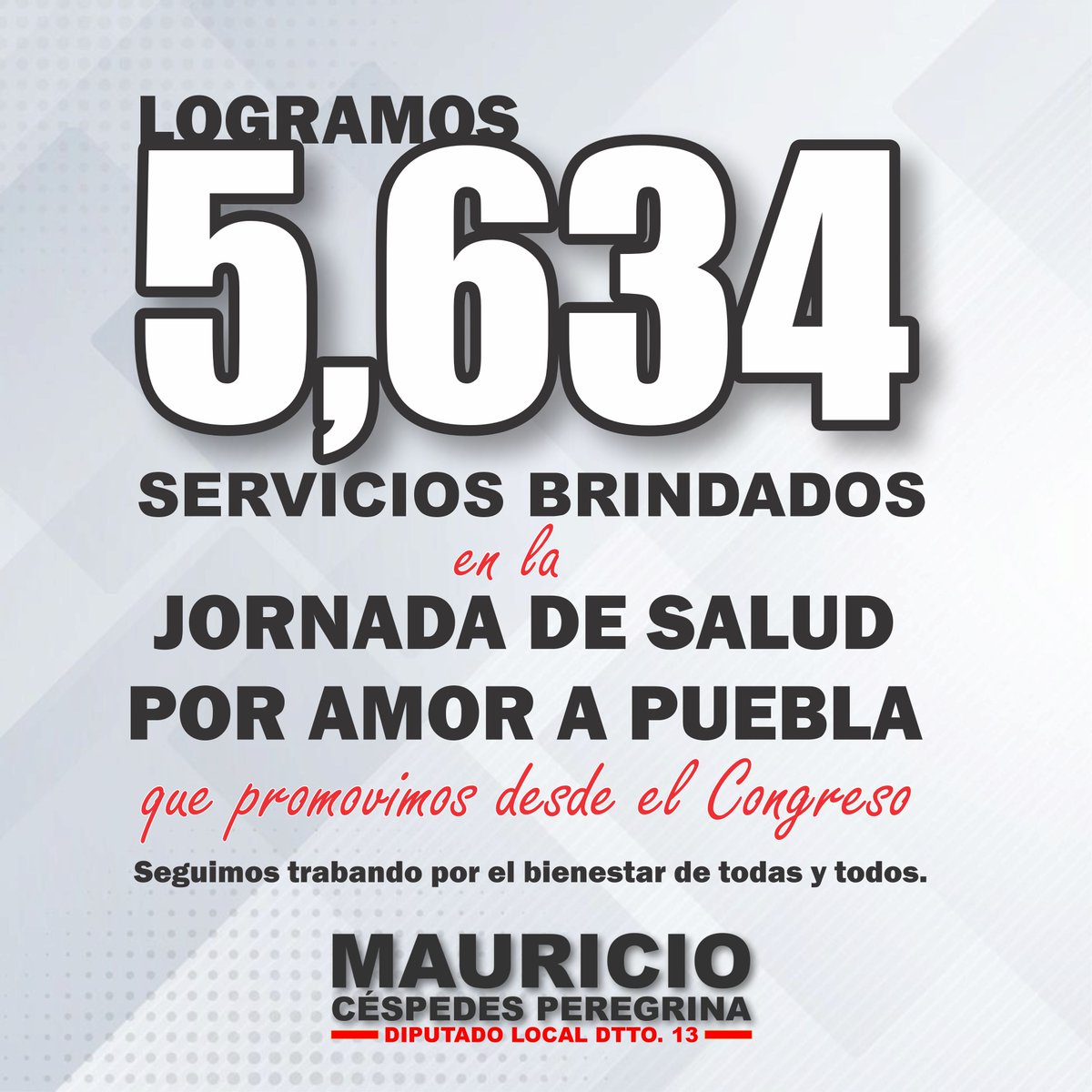 En #Tepeaca, la Jornada de Salud "Por Amor a Puebla" que impulsamos logró brindar un alto número de atenciones y servicios gratuitos a nuestras familias, acercando la salud y el bienestar hasta nuestras comunidades.

Me llena de orgullo ver cómo el trabajo en equipo, la gestión y