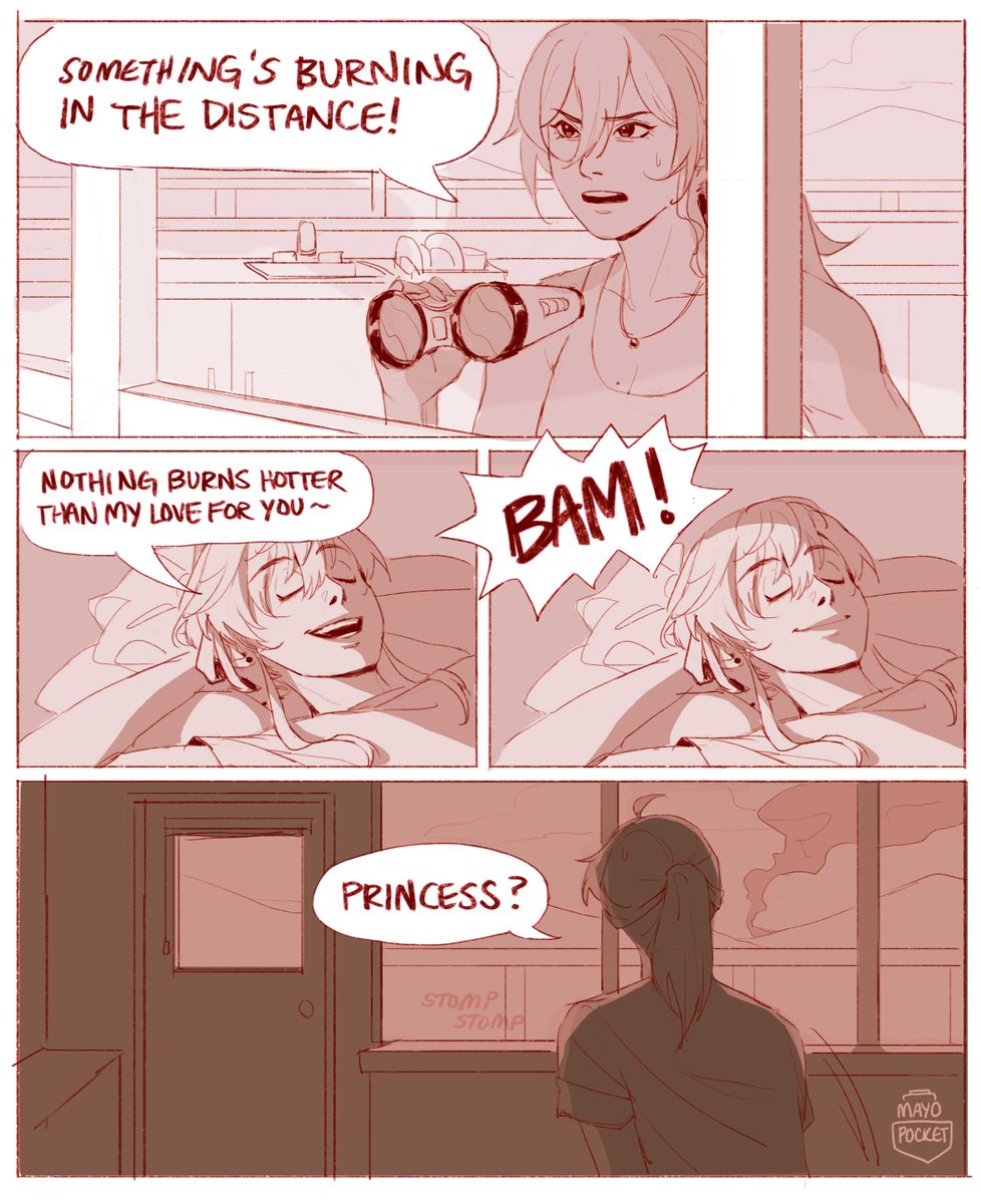 #kafhime fire lookout au pt 2- kafka will try her best no matter the time or situation 🫡❤️‍🔥