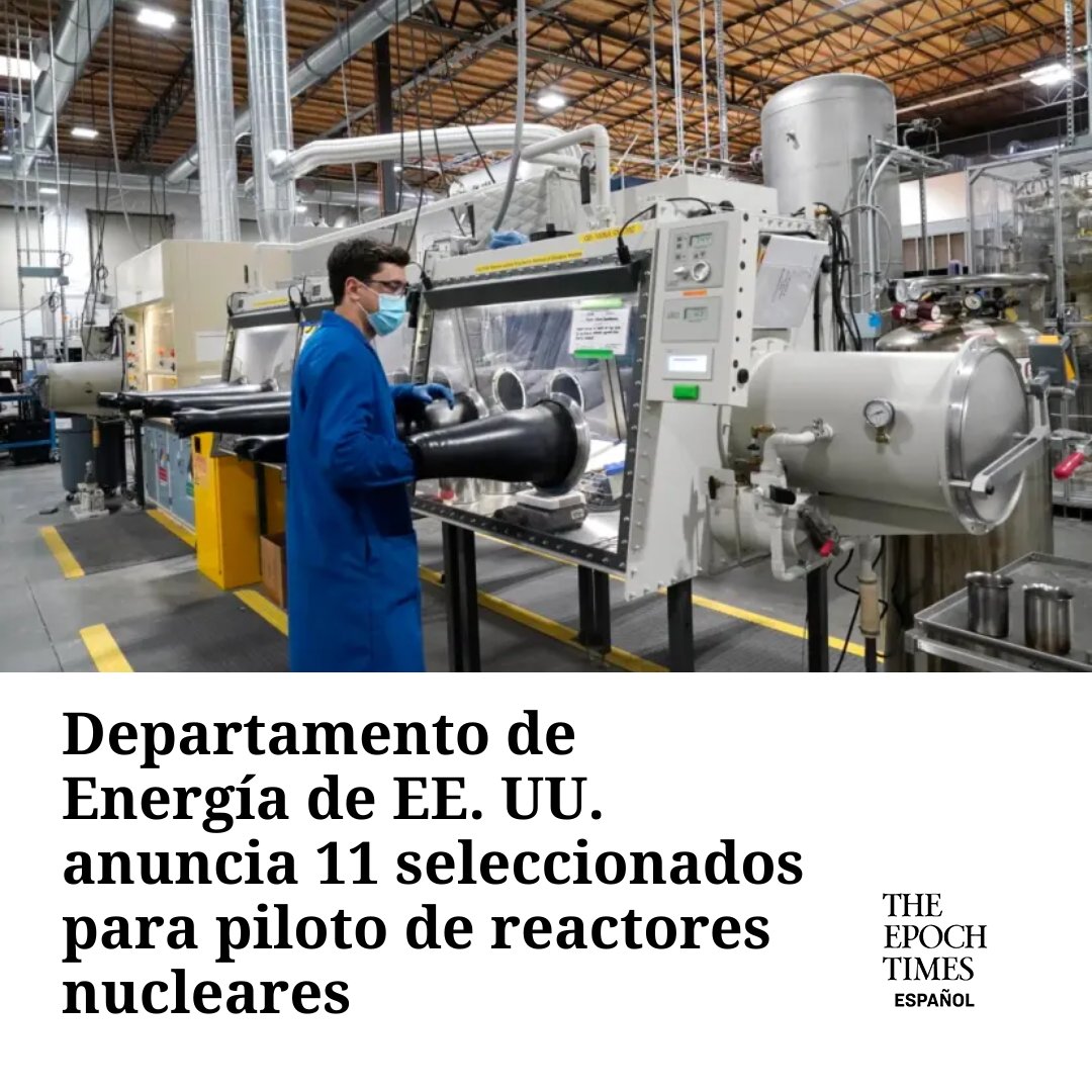 EpochTimesEs's tweet image. El Departamento de Energía ha seleccionado iniciativas innovadoras que recibirán apoyo federal bajo un programa piloto. ¿Estamos ante una nueva era en energía limpia y segura? #ReactoresNucleares #DepartamentodeEnergiaDeEEUU #ProgramaPiloto 
  🔴Lee más aquí👉