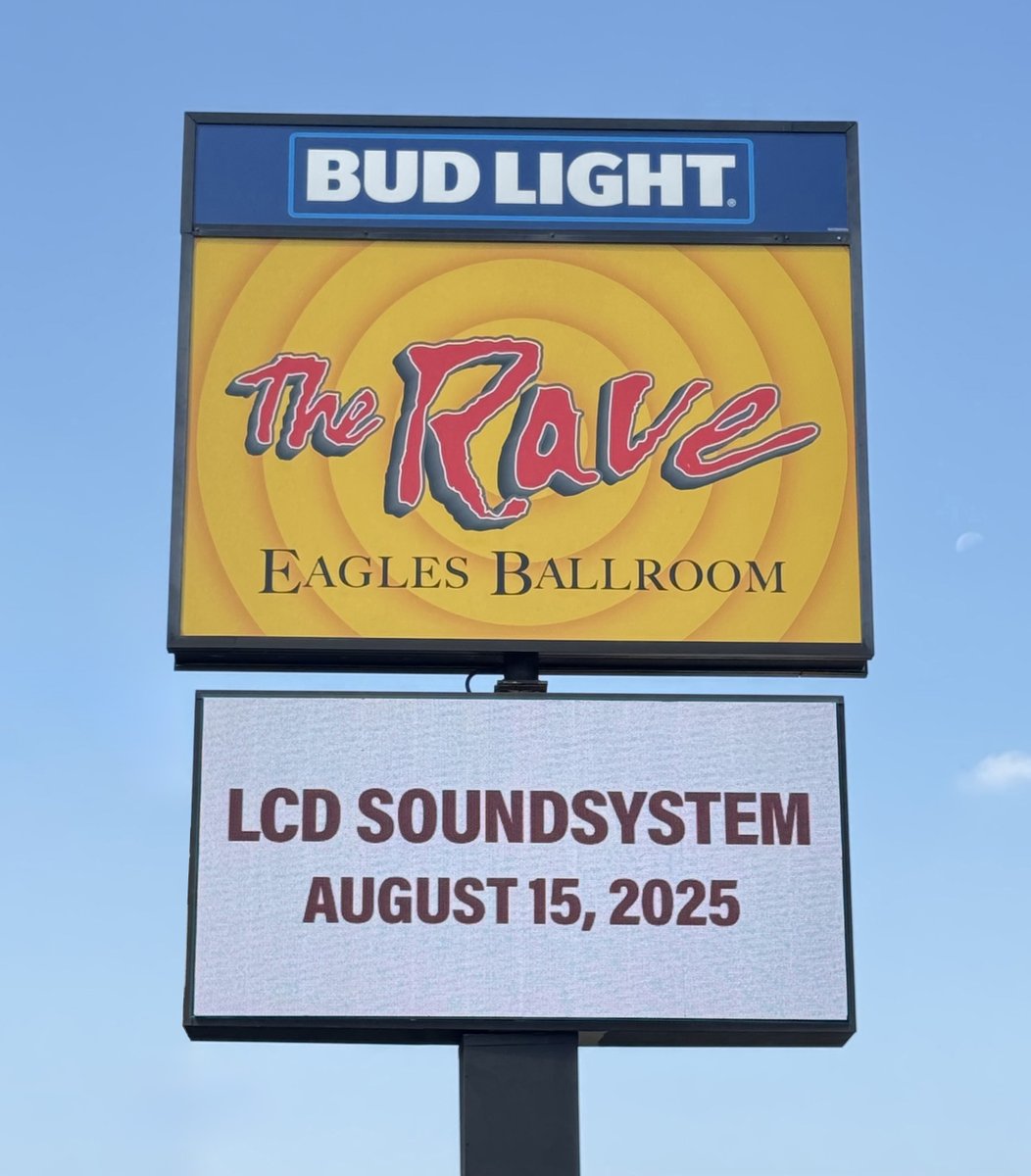 The Rave / Eagles Club (@therave) on Twitter photo โก Tonight at The Rave / Eagles Club โก
After 15 years, <a href="/lcdsoundsystem/">lcdsoundsystem</a> returns to Milwaukee for night 1 of their two-night residency in The Eagles Ballroom! ๐ชฉ
๐ Doors open at 7PM
๐ซ Limited number of tickets available at the door & online ยป TheRave.com/lcd25 โก Tonight at The Rave / Eagles Club โก
After 15 years, <a href="/lcdsoundsystem/">lcdsoundsystem</a> returns to Milwaukee for night 1 of their two-night residency in The Eagles Ballroom! ๐ชฉ
๐ Doors open at 7PM
๐ซ Limited number of tickets available at the door & online ยป TheRave.com/lcd25