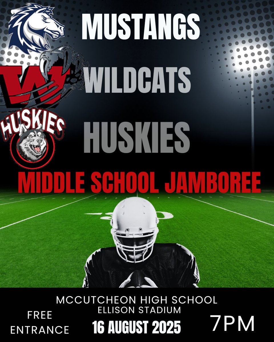 Maverick Football (@mccmavsfootball) on Twitter photo Kickoff weekend for High school and Middle school football.
Friday 🎟️ public.eventlink.com/tickets?t=1341…
<a href="/SmsWildcat/">SMS Wildcat Athletics</a> <a href="/WeaRidgeMS/">Wea Ridge Middle School</a> <a href="/WMS_Mustangs/">Wainwright Middle School</a> <a href="/mccutcheonmavs/">McCutcheon Athletics</a> Kickoff weekend for High school and Middle school football.
Friday 🎟️ public.eventlink.com/tickets?t=1341…
<a href="/SmsWildcat/">SMS Wildcat Athletics</a> <a href="/WeaRidgeMS/">Wea Ridge Middle School</a> <a href="/WMS_Mustangs/">Wainwright Middle School</a> <a href="/mccutcheonmavs/">McCutcheon Athletics</a>