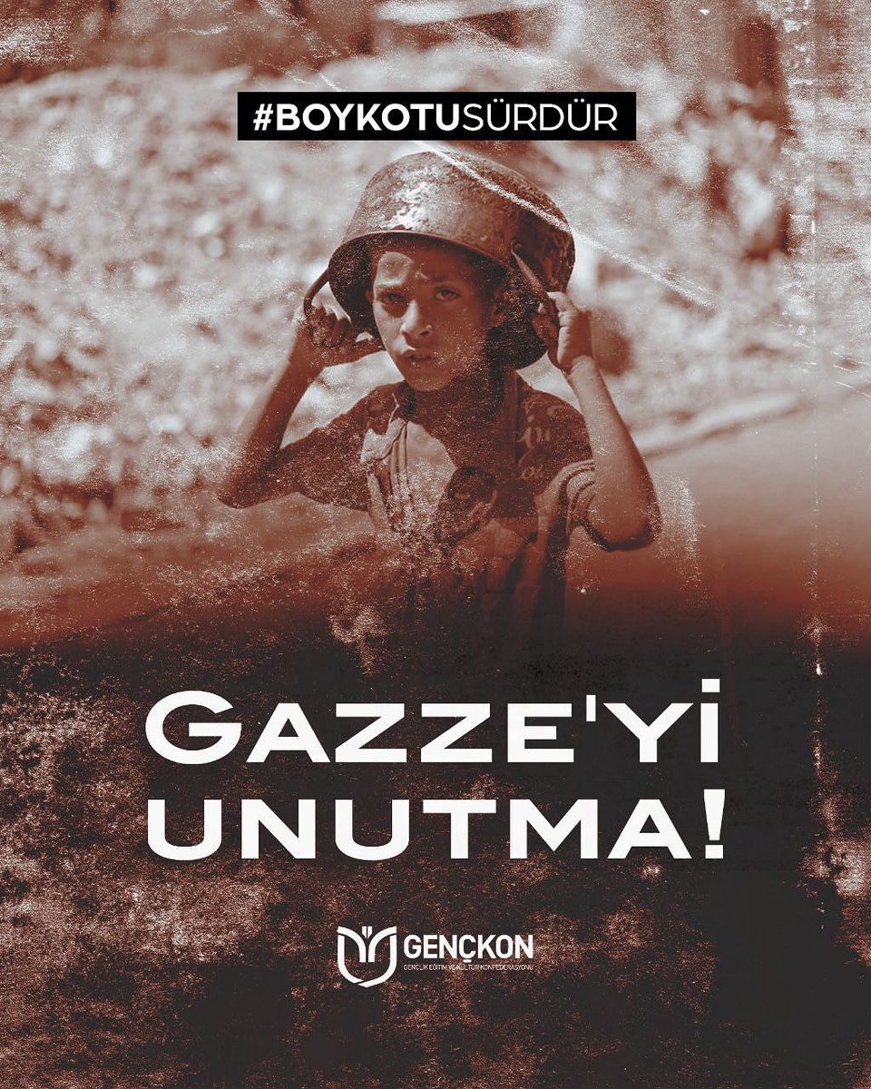 Filistin'i kalbinin gündeminde tut! 
Gazze'yi unutma!
Boykotu ve duayı sürdür!

#Gazze