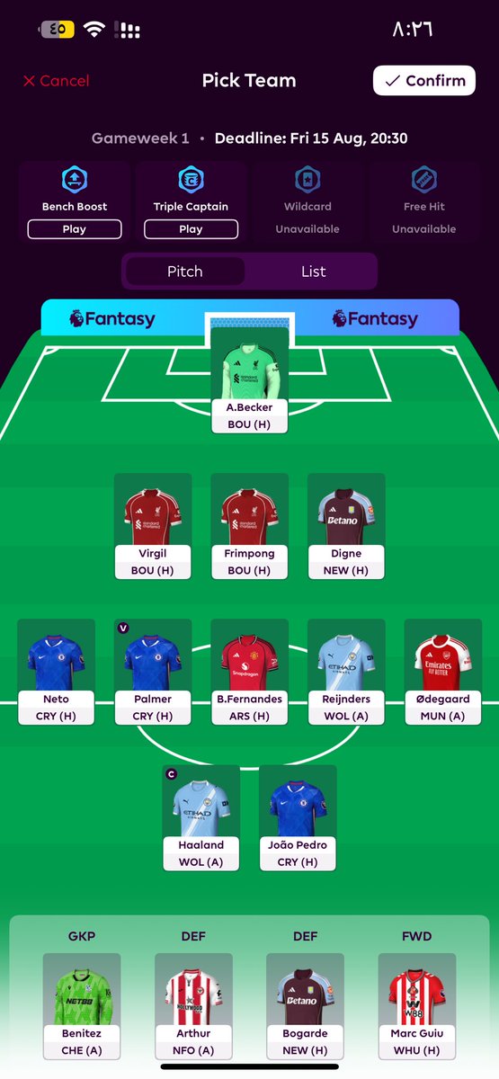 #فانتزي_البريميرليغ 🔥🔥