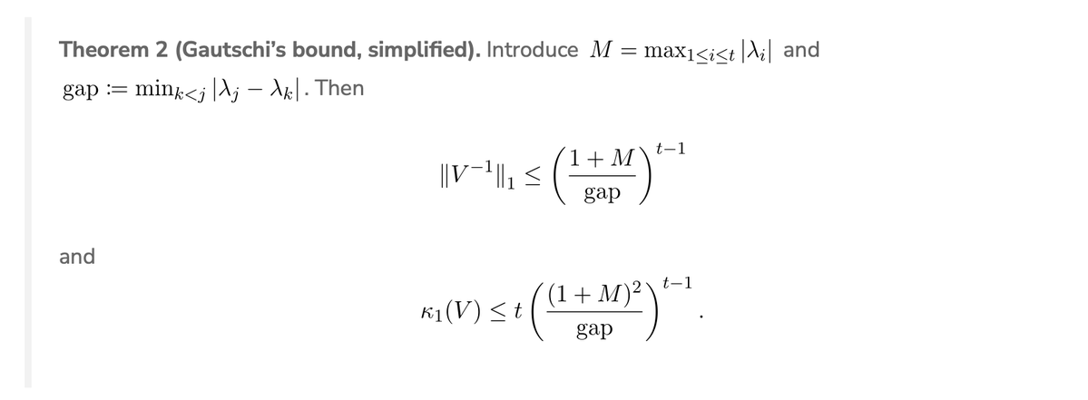 New blog post out! Vandermonde matrices are famously ill-conditioned, but just how bad are they? In this post, I discuss Gautschi’s 1962 bound showing that Vandermonde matrices are merely exponentially ill-conditioned ethanepperly.com/index.php/2025…