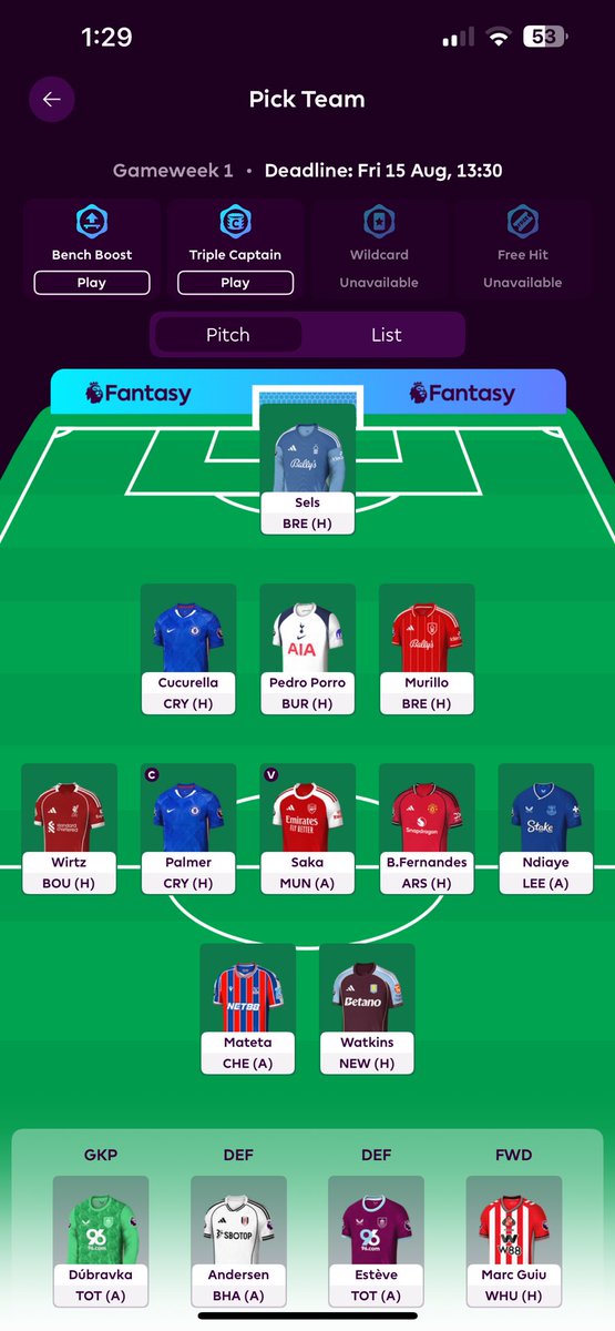No Salah. No Haaland. Quite nervous but here we go! #FPL