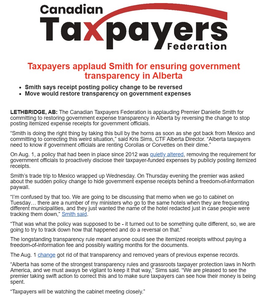 Kris Sims (@kris_sims) on Twitter photo 📄 NEWS RELEASE:
CTF applauds <a href="/ABDanielleSmith/">Danielle Smith</a> for ensuring government transparency
Smith is doing the right thing by taking this bull by the horns when she got back from Mexico & committing to correcting this
Taxpayers need to know if government officials are renting 📄 NEWS RELEASE:
CTF applauds <a href="/ABDanielleSmith/">Danielle Smith</a> for ensuring government transparency
Smith is doing the right thing by taking this bull by the horns when she got back from Mexico & committing to correcting this
Taxpayers need to know if government officials are renting