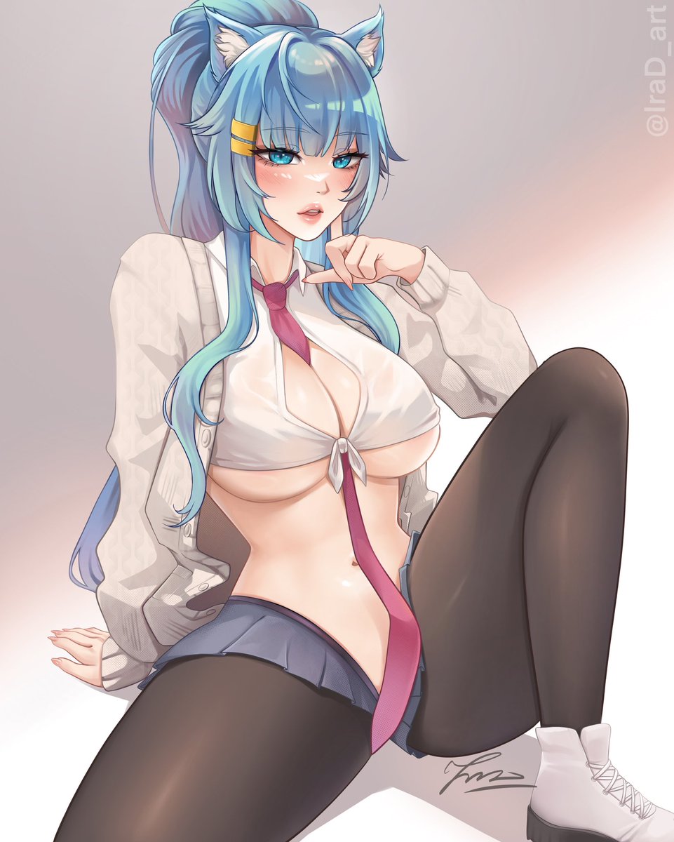 Wanna see what’s hiding behind the tie?
#commission #vtuber