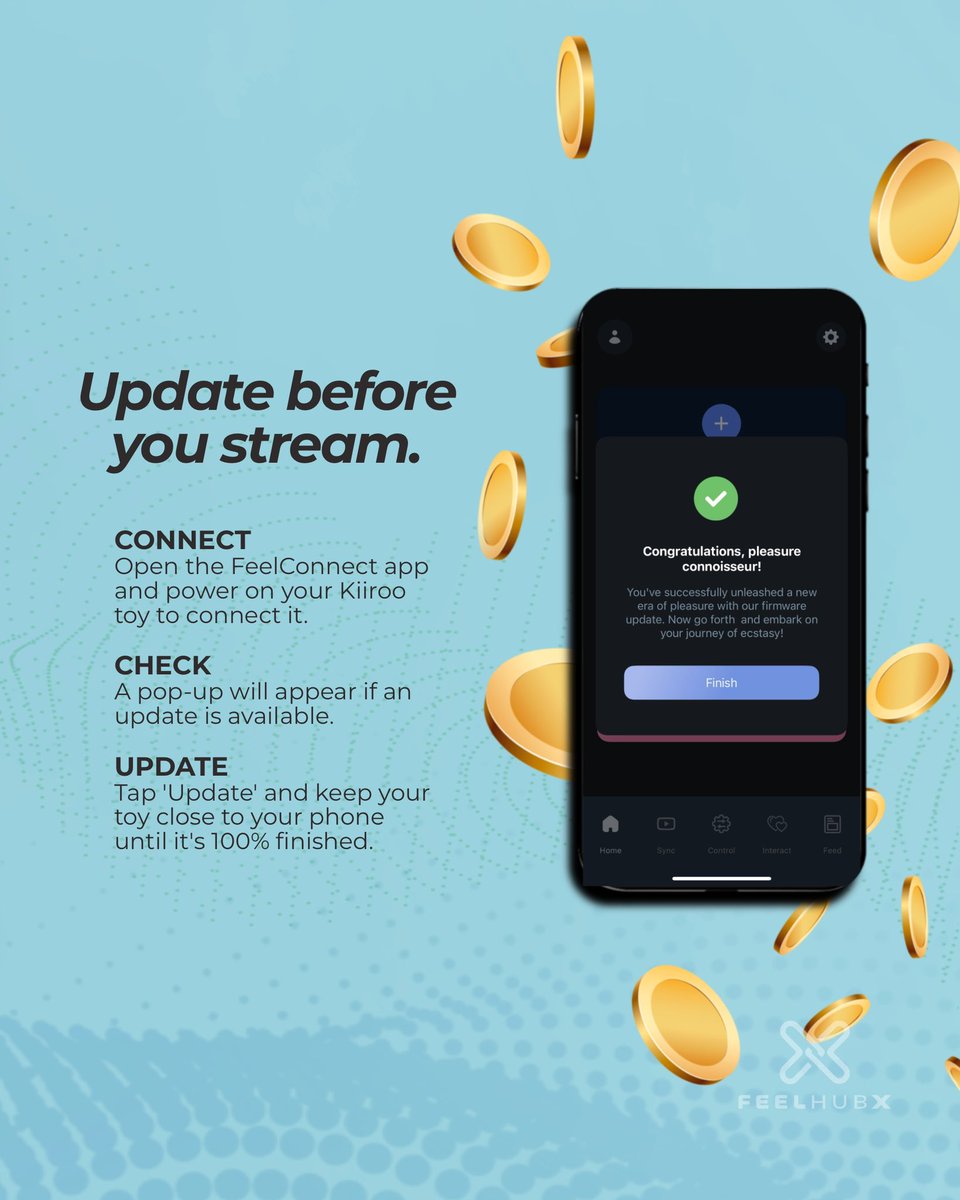 FeelHubX's tweet image. Updating your @Kiiroo toy is like giving it a superpower boost. We're talking longer and more optimised battery life, stronger connections during your shows, and even unlocking new features only updated users get. ✨
#Kiiroo #FeelConnect #FirmwareUpdate #FeelHubX #CamModel…
