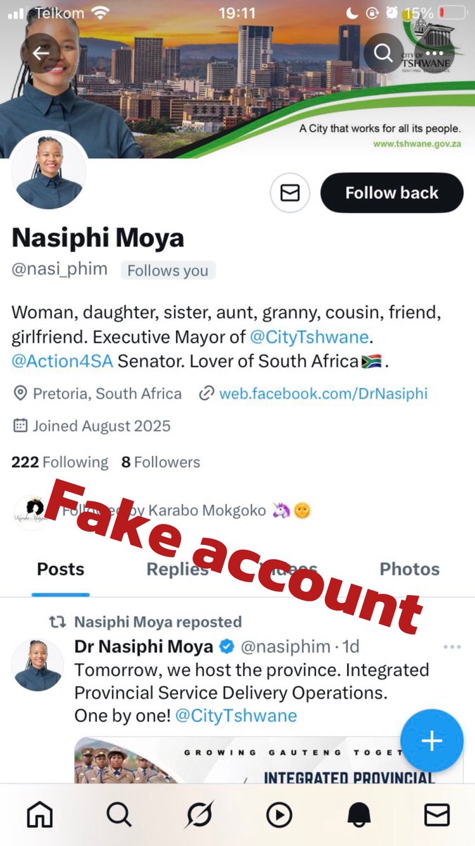 Dr Nasiphi Moya (@nasiphim) on Twitter photo Please note that a fake X account has been created using my name. This account <a href="/nasi_phim/">Nasiphi Moya</a> is fake. Please note that a fake X account has been created using my name. This account <a href="/nasi_phim/">Nasiphi Moya</a> is fake.