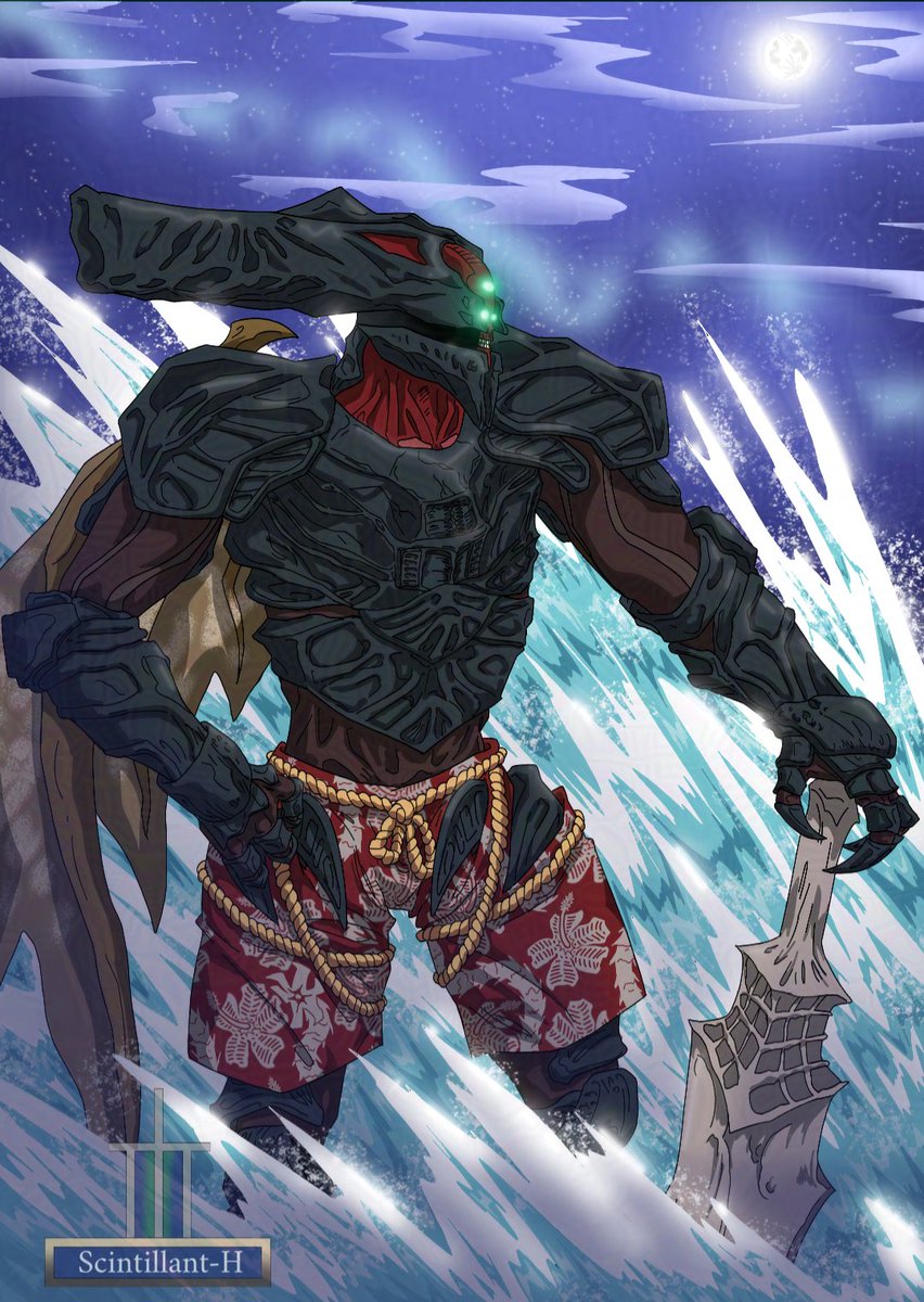 aGhostsDestiny's tweet image. Oryx comes into @D2ArtEvents 's #solarembraceVOL6 as the night lifeguard! 🏖️🌙

#Destiny2Art #TheHive #Oryx #ScintHArt