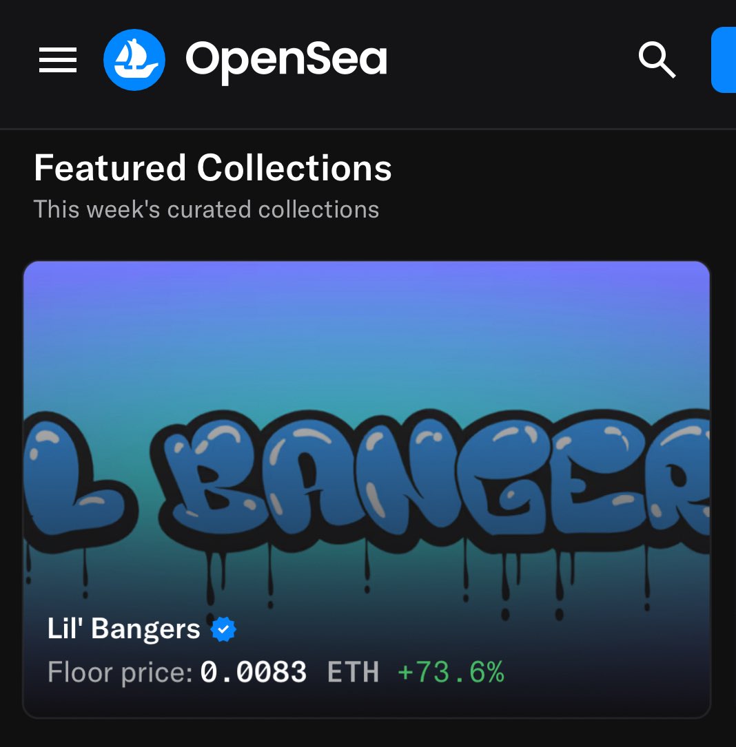 <a href="/opensea/">OpenSea</a> OpenSea is bullish on the Lil Bangers

Featured Collection of the Week 

Hop on board ⚓️￼

There’s a Lil Banger for everybody