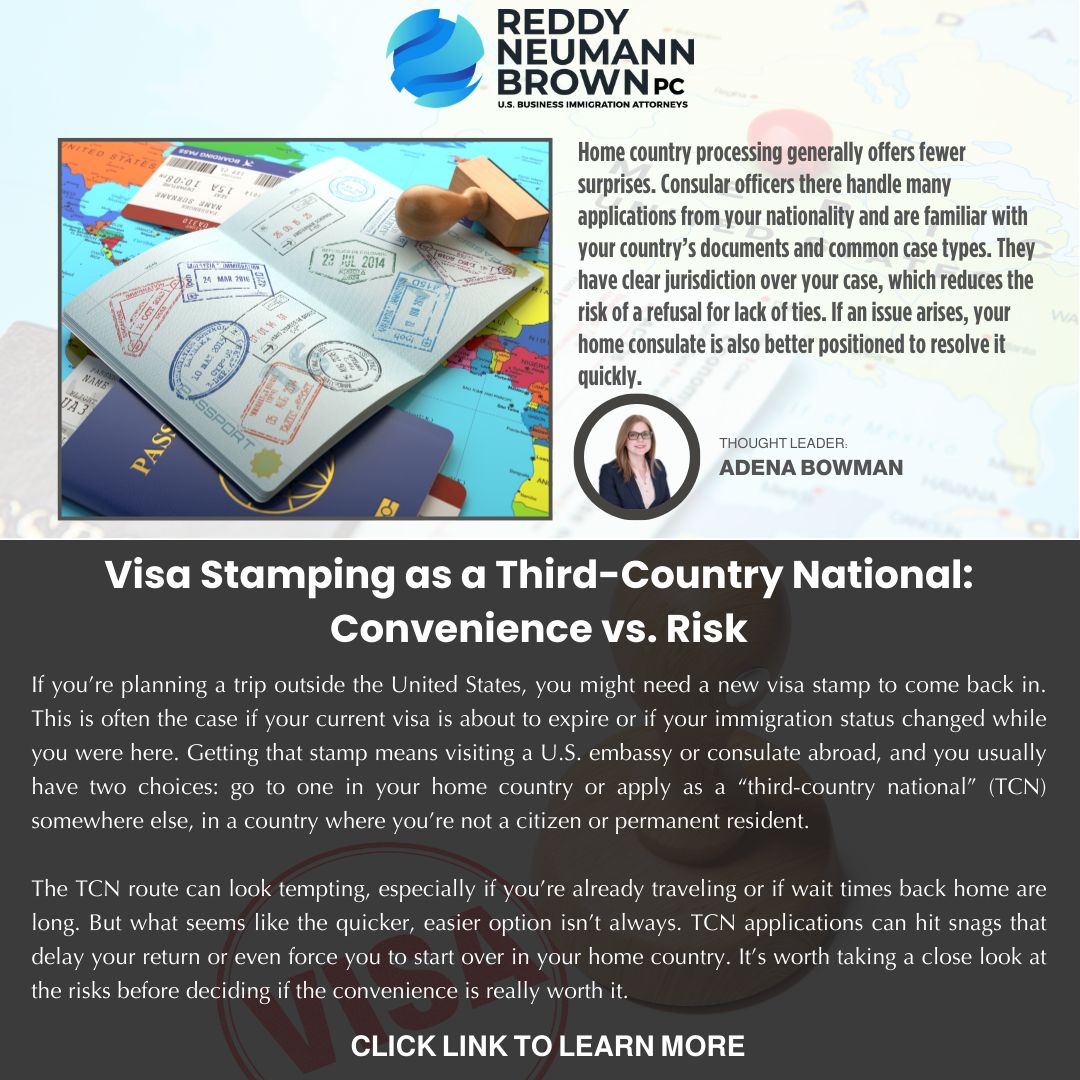✈️ Thinking About Getting Your U.S. Visa Stamped Abroad?
Applying in a third country can feel faster and more convenient — but one wrong move could mean delays, cancellations, or being told to start over back home. Before you book that trip, know the risks that could strand you