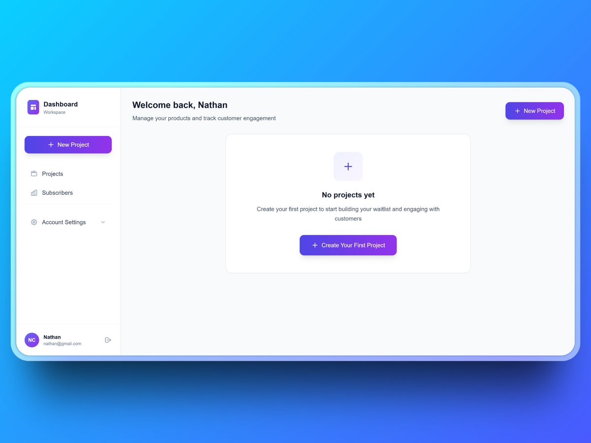 I kept seeing founders launch waitlists…
Only for free signups to convert at just <5%. That stuck with me as I had the same results.

So I started building BloomQueue — a better way to validate demand by collecting paid early backers, not just emails.

Here's the dashboard 👇