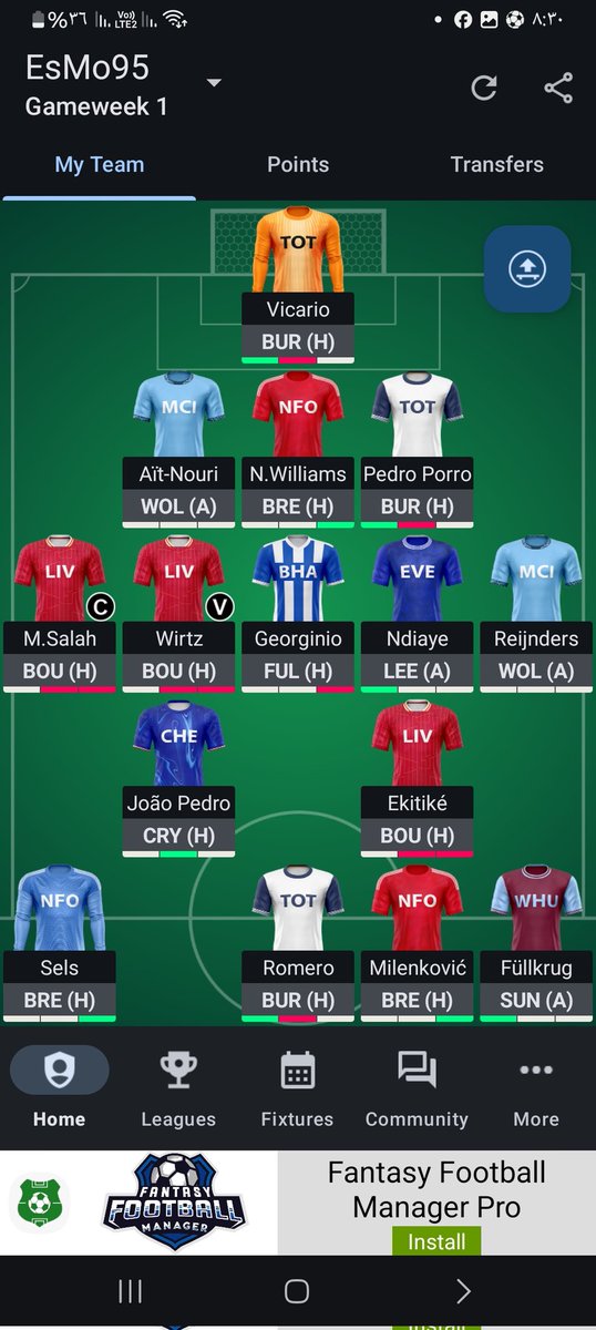 FPL_E1's tweet photo. Here We Go 🔥
#GW1 Team 🔒
BENCH BOOST ACTIVE!

©️SALAH 👑
#FPL | #FPLCommunity https://t.co/sgpUH3N6N2