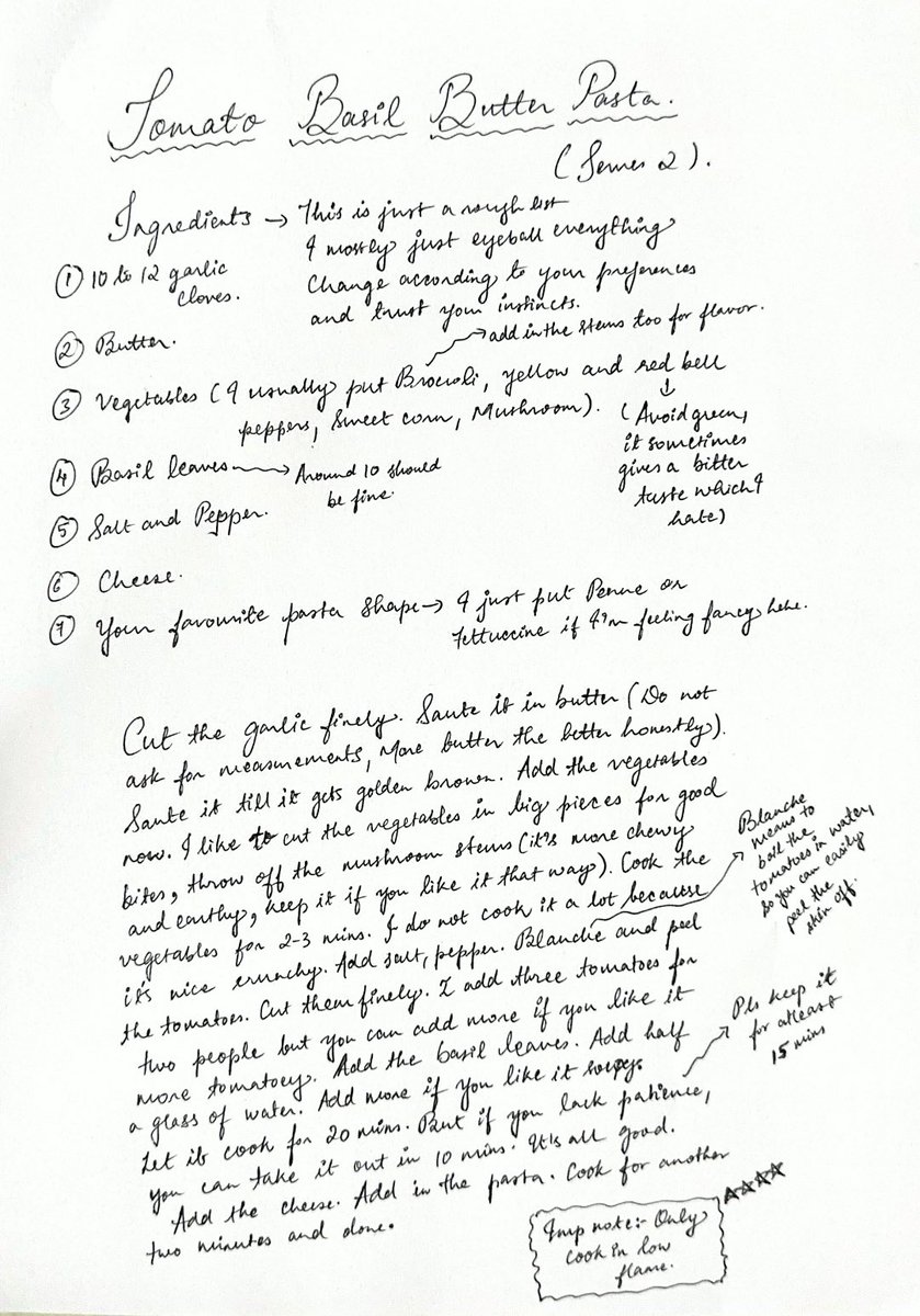 love handwritten recipes so wrote one&lt;3