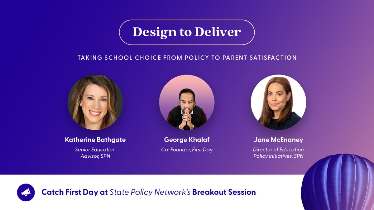 From passing ESA legislation to earning parent trust—how do we get there? Join <a href="/George_Khalaf/">George Khalaf</a> for “Design to Deliver” at SPN. Data, insights, &amp; real strategies to make school choice work for families. #SchoolChoice #ParentVoice <a href="/KKBathgate/">Katherine Bathgate</a> <a href="/jemcenaney/">Jane McEnaney</a> <a href="/StatePolicy/">State Policy Network</a>