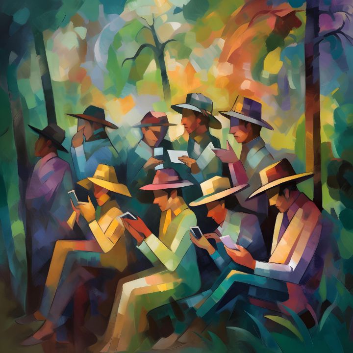 Caddelle_Studio's tweet photo. Art of the Day: "The Modern Impressionists". Buy at: https://t.co/KJc9VjQPEN https://t.co/2qsnJ7DKec