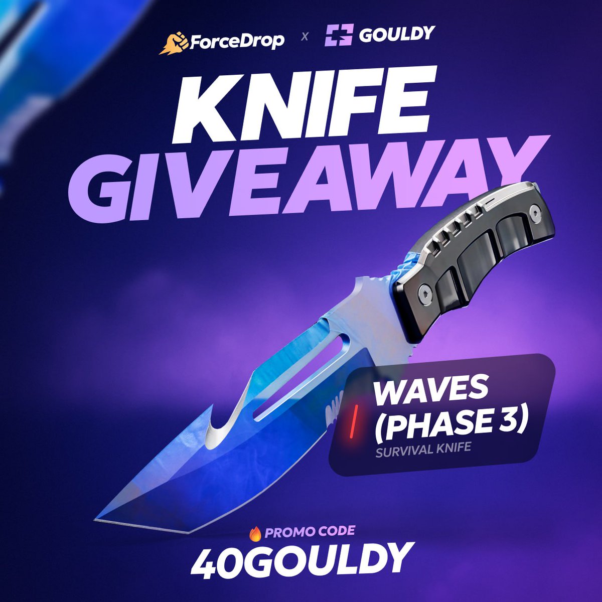 Gouldy (@officialgouldy) on Twitter photo 🤑CS2 $400 GIVEAWAY🤑
Survival Knife | Doppler Phase 3 😍
🎉To Enter:
✅Follow <a href="/fd_case/">ForceDrop</a> & <a href="/OfficialGouldy/">Gouldy</a> 
✅Like + Retweet
✅Tag  a friend
🎁Winner chosen in 7 days - Good luck!
#cs2 #cs2giveaway #giveaway 🤑CS2 $400 GIVEAWAY🤑
Survival Knife | Doppler Phase 3 😍
🎉To Enter:
✅Follow <a href="/fd_case/">ForceDrop</a> & <a href="/OfficialGouldy/">Gouldy</a> 
✅Like + Retweet
✅Tag  a friend
🎁Winner chosen in 7 days - Good luck!
#cs2 #cs2giveaway #giveaway