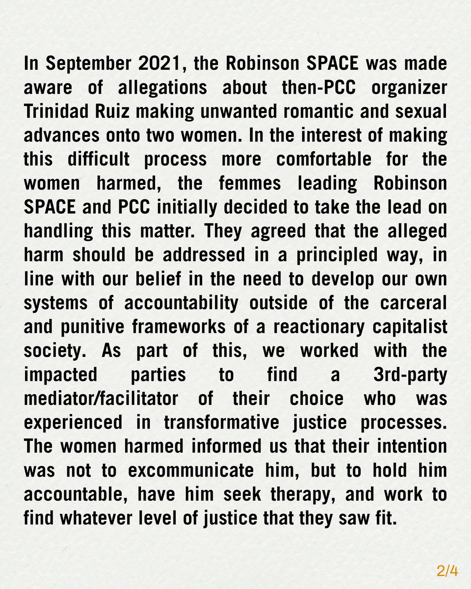 PplsCityCouncil's tweet photo. We wanted to provide some clarifications on our initial statement. Before speaking any further on the situation, we wanted to get a better understanding on what should be shared publicly, &amp; to respect that process, we paused posting on socials.

We have shared more details here: https://t.co/0Fvi38yOEF