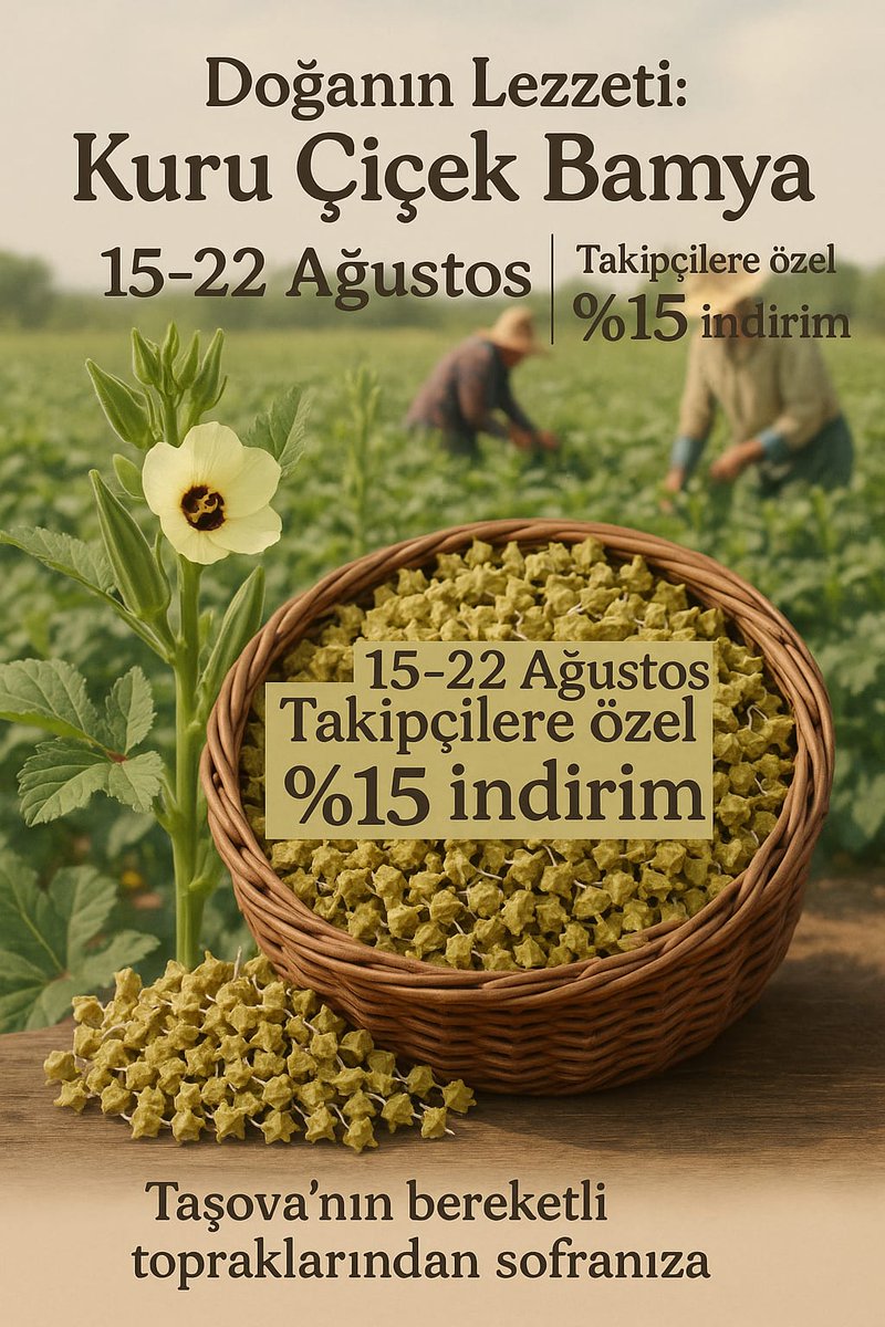 👋👋👋 KAMPANYA VAR 👋👋👋

15-22 Ağustos tarihleri arasında perakende satışlarımızda takipçilerimize özel %15 indirim fırsatı. 

📩Siparişleriniz için DM yoluyla bize ulaşabilirsiniz. 

#indirim #cicekbamya