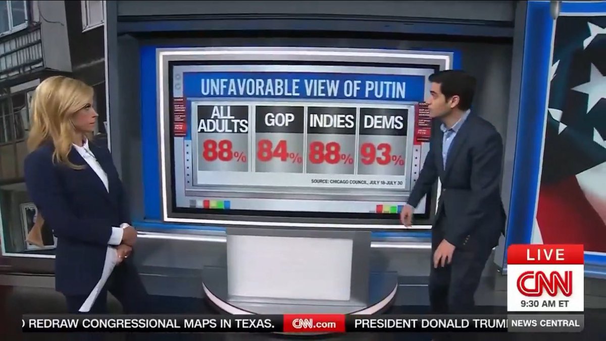 Americans don’t like Putin

Republicans don’t like him
Democrats don’t like him 
Independents don’t like him

I don’t like him