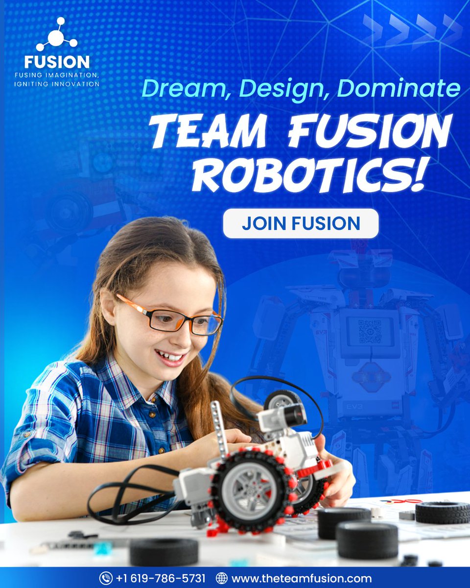 teamfusion83750's tweet image. 🤖 Dream. Design. Dominate.
Build &amp;amp; program your own robots with Team Fusion Robotics in San Diego! 🚀
📍 theteamfusion.com | 📞 619-786-5731
#LearnRobotics #SanDiegoSTEM #FutureEngineers